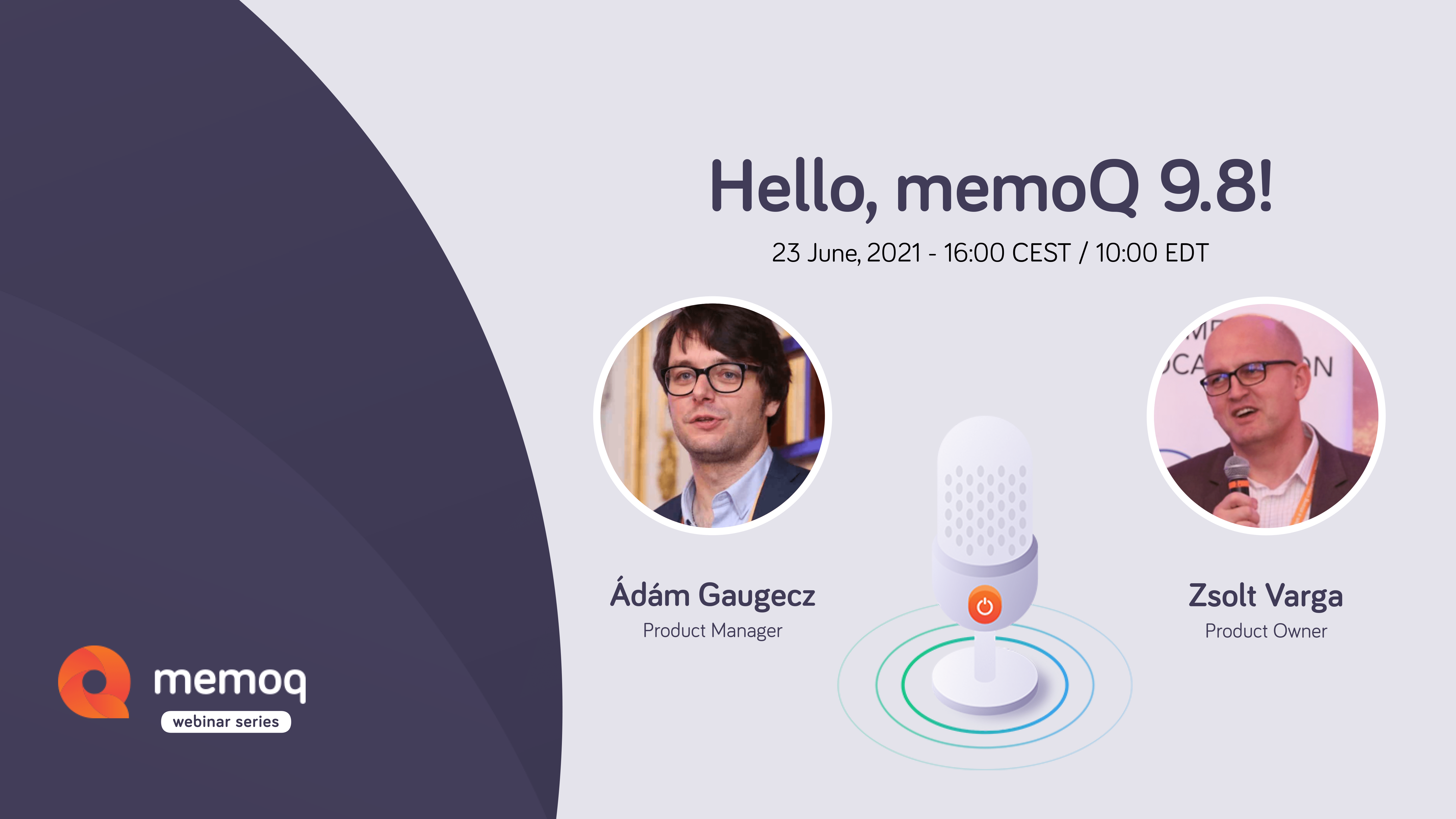 Hello, memoQ 9.8!